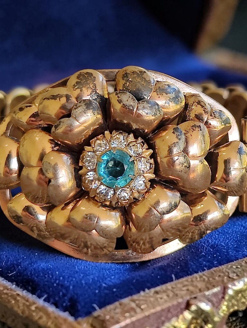 Vintage WWII Lustern 12k Gold Filled Over Sterling Sweetheart Bracelet